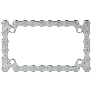 60396 Bike Chain Motorcycle License Plate Frame w/ 4 Holes