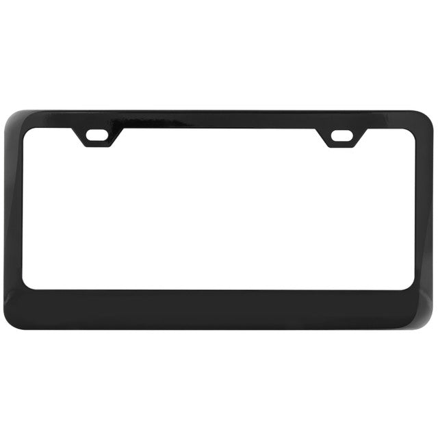 60438 License Plate Frame w/ 2 Holes & Wide Bottom/ Semi-Gloss Black