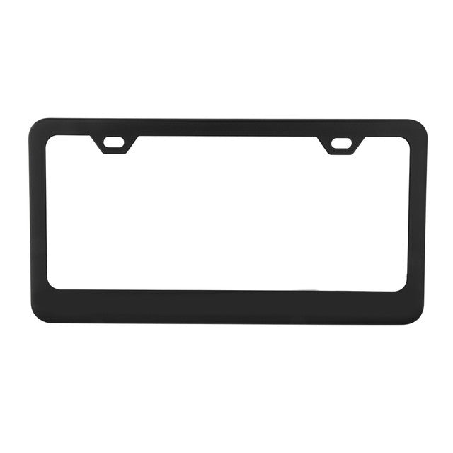 60439 License Plate Frame w/ 2 Holes & Wide Bottom/Matte Black