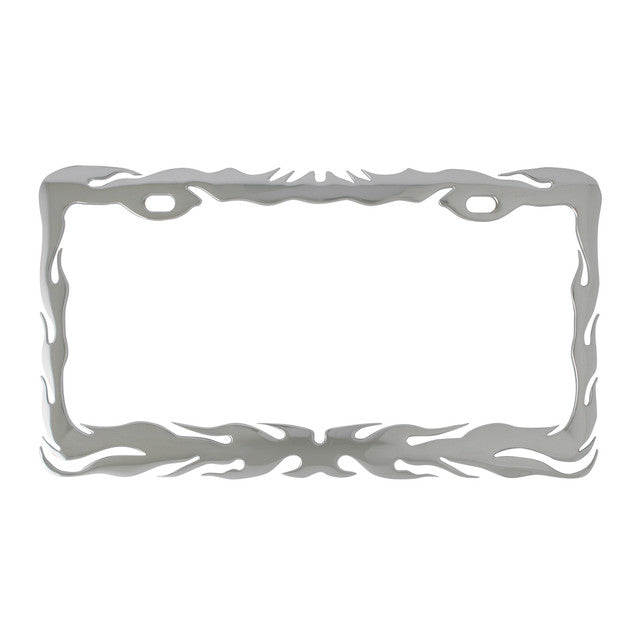 60462 Flame License Plate Frame w/ 2 Holes