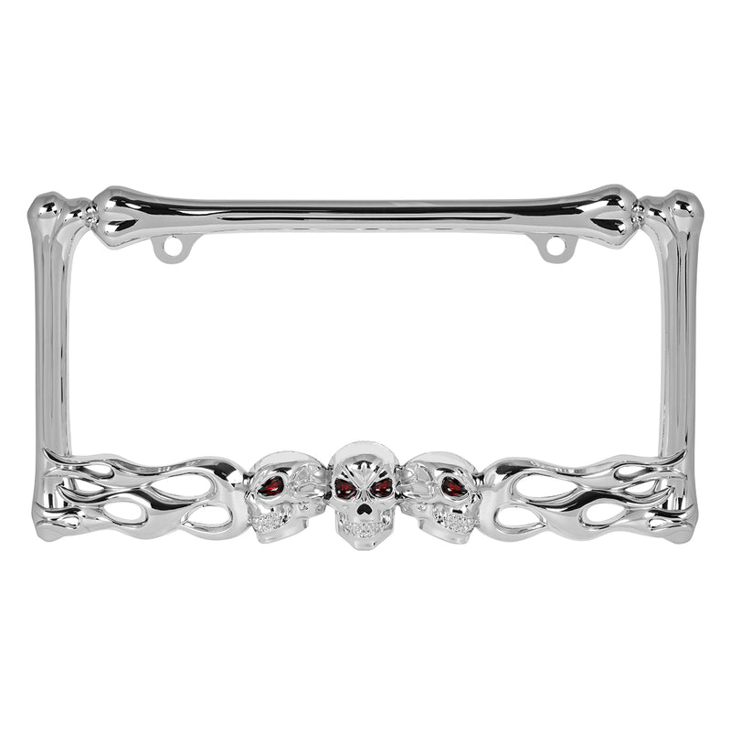 60466 Skull License Plate Frame w/ 2 Holes