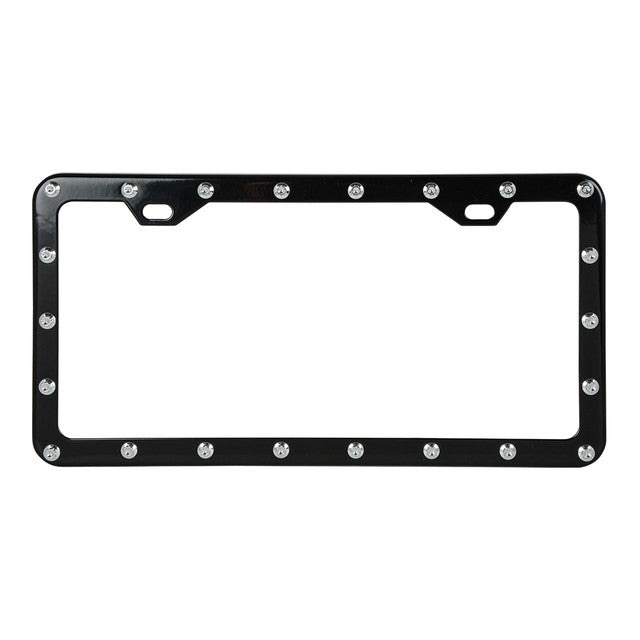 60469 Two-Tone License Plate Frame w/ 2 Holes & Rivets