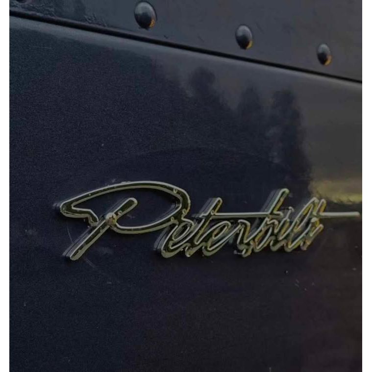 Stainless Peterbilt Emblem logos for sides and front of hoods (Sold by the Piece) #1054