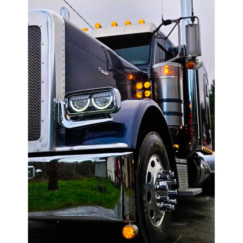 Stainless Peterbilt Emblem logos for sides and front of hoods (Sold by the Piece) #1054