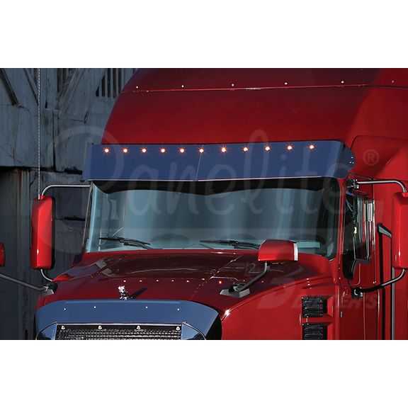 #10045217 SUNVISOR MACK ANTHEM 12" OE REPLACEMENT W/ 3/4" RD AMBER CLEAR LED (11) - 430