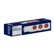 2" Bolt Pattern SS Spring Loaded Bar With 6X 4" 13 LED Abyss Lights & Visors - Red LED/Red Lens (Pair)