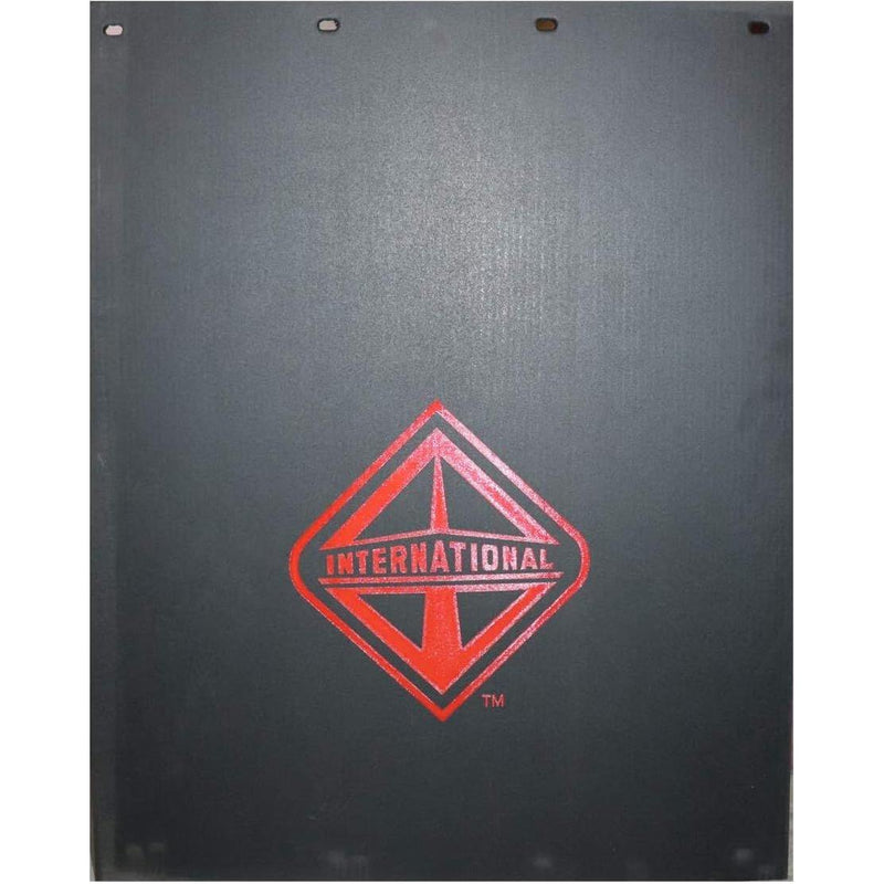 3/8'' BLACK RUBBER MUDFLAP W/ INTERNATIONAL  (24'' X 30'') CHOOSE COLOR Mud Flap RED LOGO (24"X30") Dim Gray