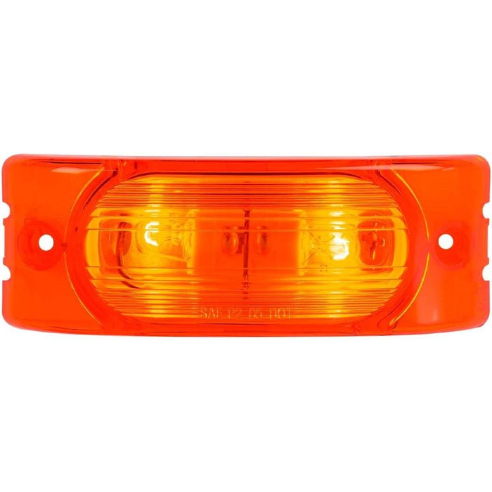 Orange Red Oblong Rectangular Two-Bulb Marker Light (choose light) MARKER LIGHT red