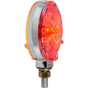 #77613 4" Double Faced Star Amber/Red 48 LED Sealed Light with (Clear Lens) pedestal Salmon