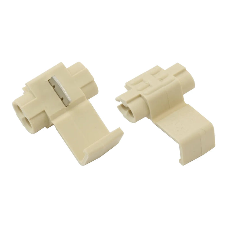 #62802 WHITE QUICK SPLICE 18-14GA GO THROUGH, 8PCS/PKG QUICK SPLICE Tan