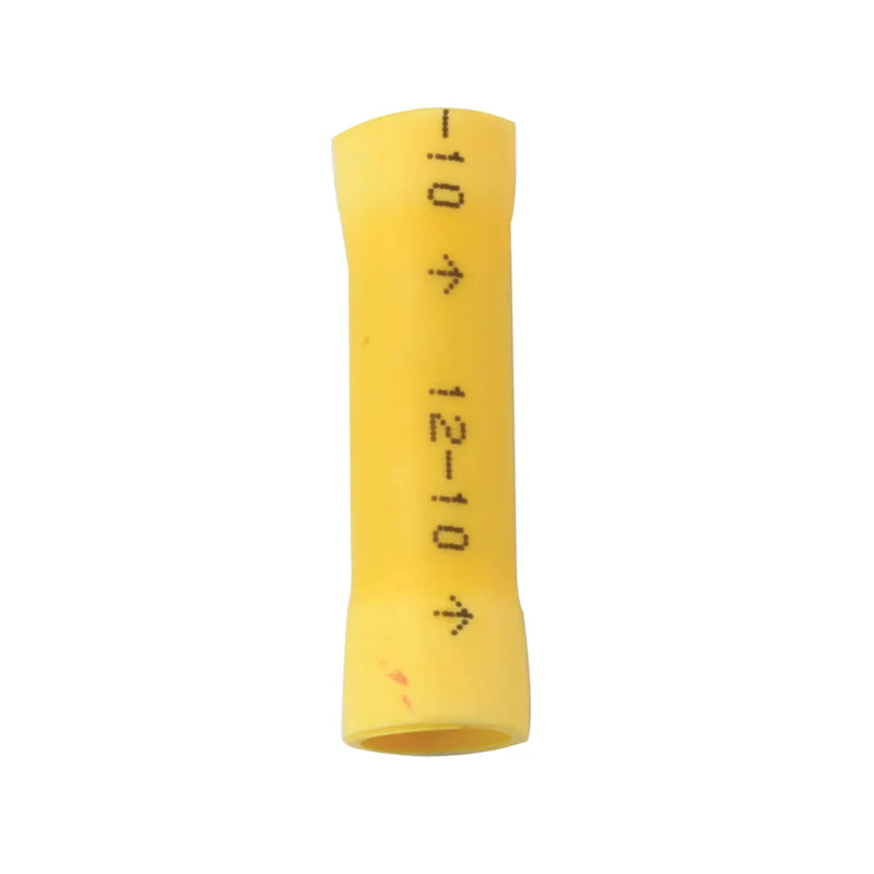 62812 YELLOW BUTT CONNECTOR 12-10GA, 10PCS/PKG Sandy Brown