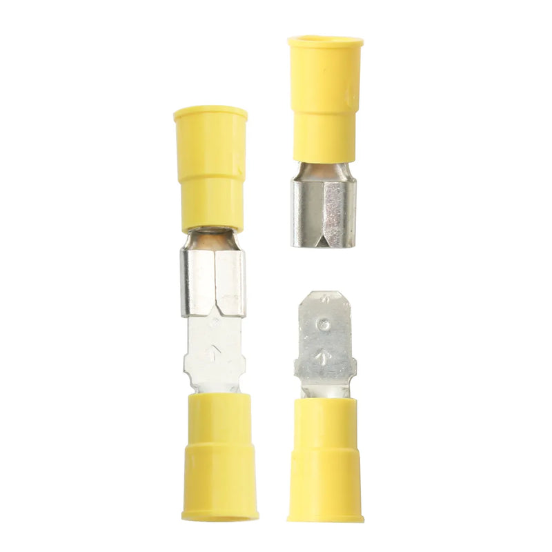 #62834 YELLOW BLADE, MALE & FEMALE 12-10GA, 10PCS/PKG 5M+5F CONNECTOR Light Goldenrod
