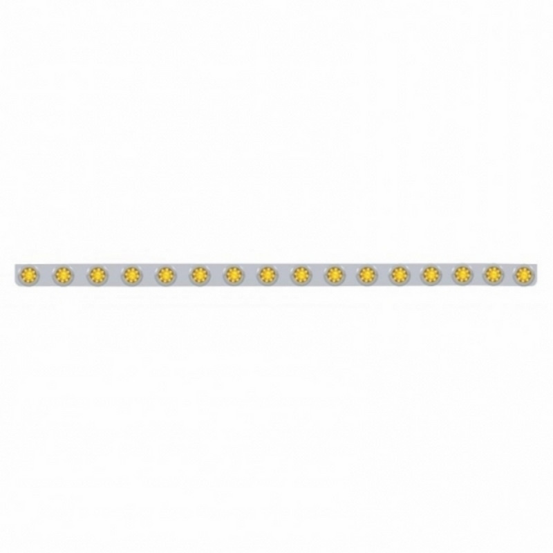 Soporte de luz de parachoques SS de 79-1/2" con luces y biseles Beehive de 16X 9 LED de 2" - LED ámbar y lente