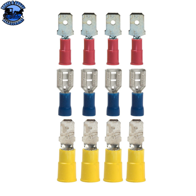 62849 QUICK BLADE CONNECTORS, MIXED RED, BLUE, YELLOW, 4PCS EA PKG