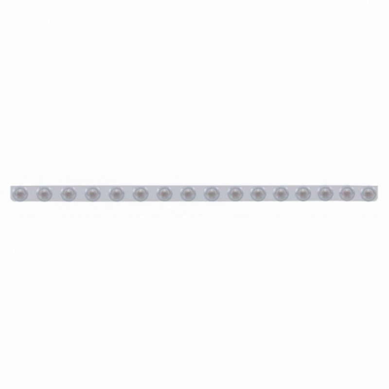 Soporte de luz de parachoques SS de 79-1/2" con luces y biseles Beehive de 16X 9 LED de 2" - LED ámbar/lente transparente
