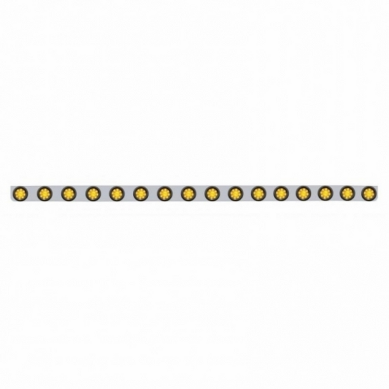 Soporte de luz de parachoques SS de 79-1/2" con luz Beehive de 16X 9 LED de 2" - LED ámbar y lente