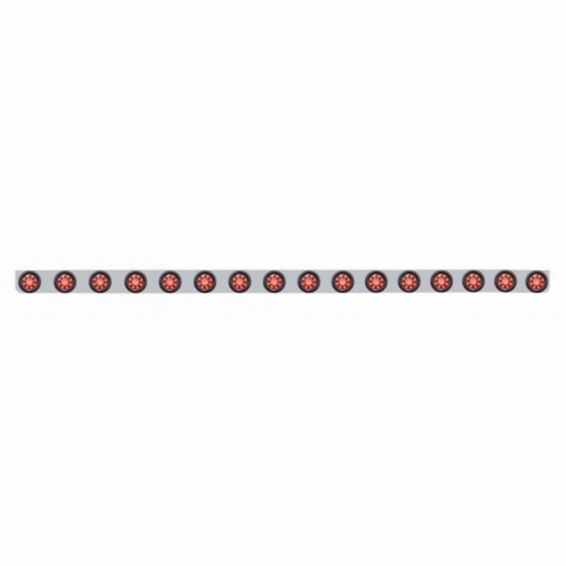 Soporte de luz de parachoques SS de 79-1/2" con luz Beehive de 16X 9 LED de 2" - LED rojo y lente