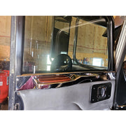 #PDH579  Aluminum and Rosewood Door Handle/Armrest without Fingergrips DOOR HANDLE Dim Gray