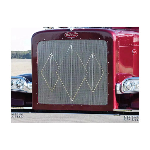 RW-35159-23-3DGB 3 Diamond Pattern Grille Insert W/ Small 1/4" Holes and Bars Dark Slate Gray