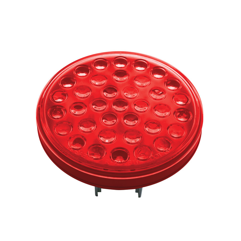 UP-63804 2" Bolt Pattern SS Spring Loaded Bar With 6X 36 LED 4" Lights -Red LED & Lens