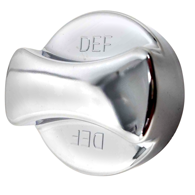 CHROME DEF CAP COVER FOR NEWER MODELS PETERBILT & KENWORTH #0643-DEF  (Check model year)