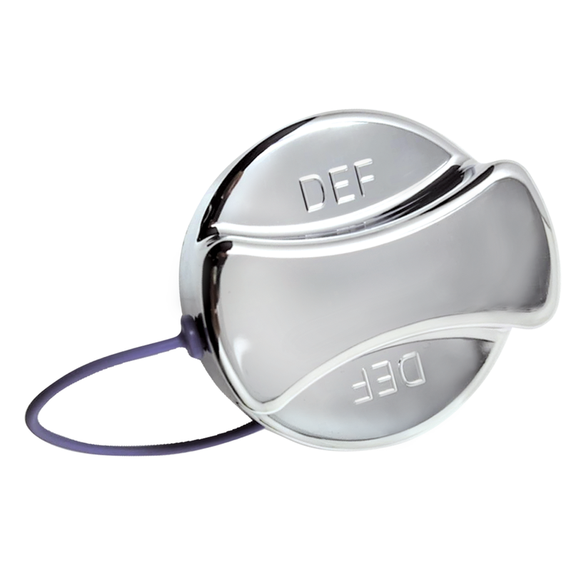 CHROME DEF CAP COVER FOR NEWER MODELS PETERBILT & KENWORTH #0643-DEF  (Check model year)
