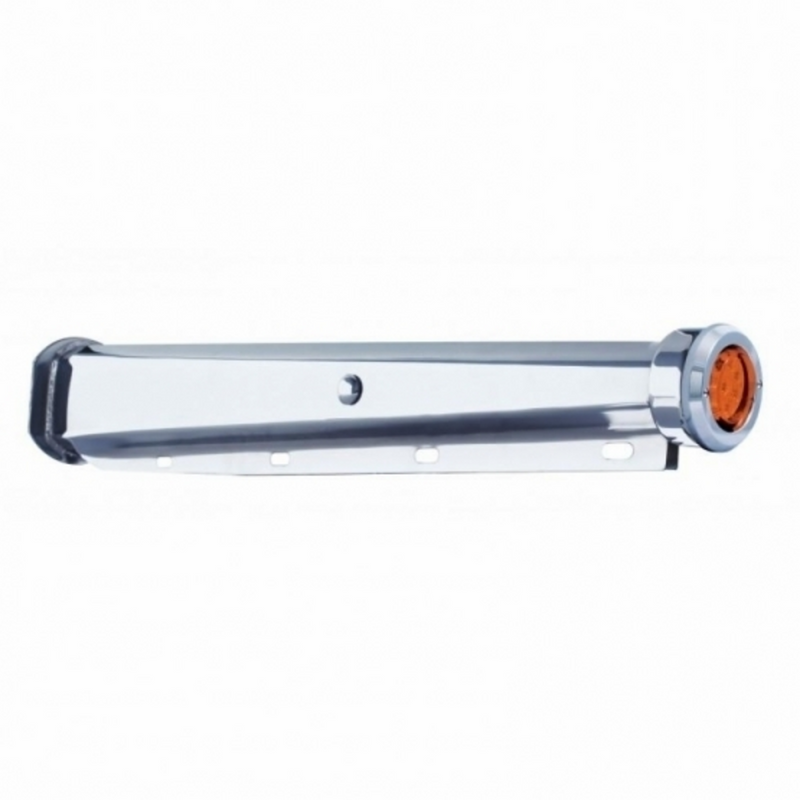 Colgadores resistentes para guardabarros de 30" con bisel y tapa de extremo reflector de 9 LED - LED ámbar/lente ámbar (par)