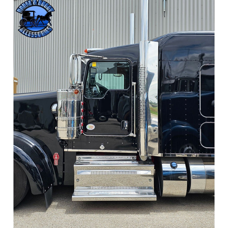 Kenworth w900L 2018 newer (Choose cab and year style) 50" DPF and battery stepbox covers BATTERY BOX BATTERY BOX COVER (aero cab),BATTERY BOX COVER (flat glass),DPF COVER YEAR 2018-2024,DPF COVER YEAR 2025 NEWER Dark Slate Gray