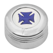 66951 Peterbilt A/C Knob (Blue Iron Cross) Light Gray