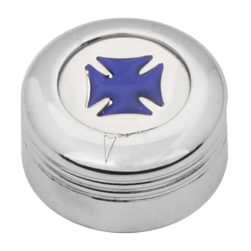 66951 Peterbilt A/C Knob (Blue Iron Cross) Light Gray