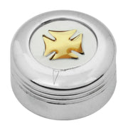66952 Peterbilt A/C Knob (Gold Iron Cross) Light Gray