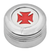 66955 Peterbilt A/C Knob (Red Iron Cross) Light Gray