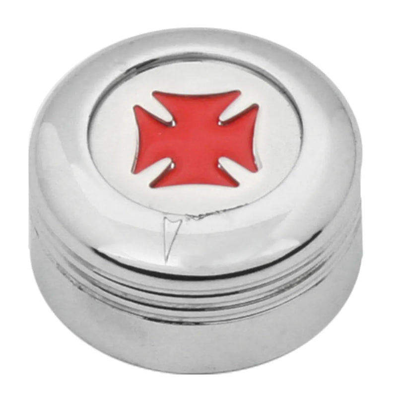 66955 Peterbilt A/C Knob (Red Iron Cross) Light Gray