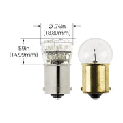 67 LED Bulb -(WHITE) LED - BA15S Base #67-W15 (Fits anti glare lights, BULB ONLY) LED BULB Light Gray
