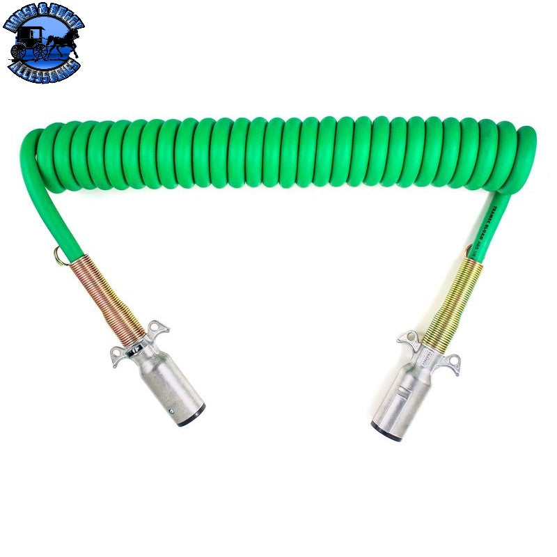 TS-4DA15 ABS Cable with Zinc Plugs - 15ft Coiled Cable with 12" Leads