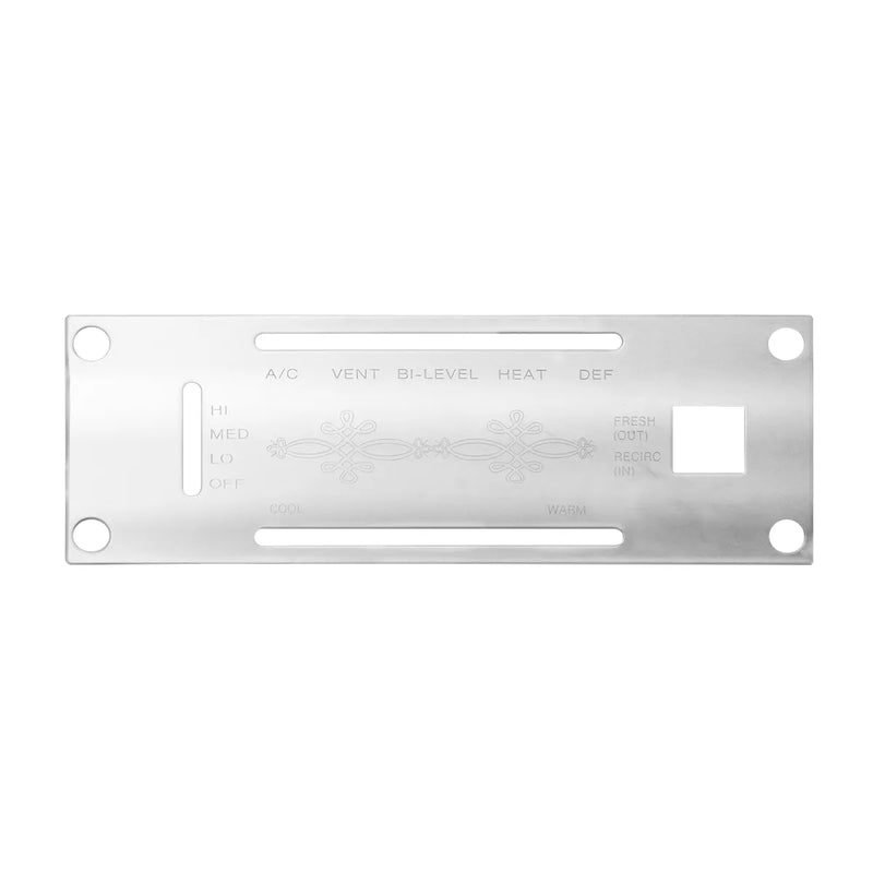 68253 Stainless Steel A/C Control Panel Plate for Kenworth #68253 Light Gray