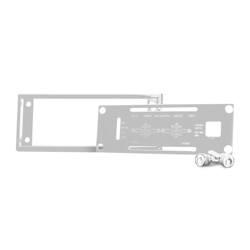 A/C Control Plate Set with Crystal Dash Screw for Kenworth W #68254 Gray