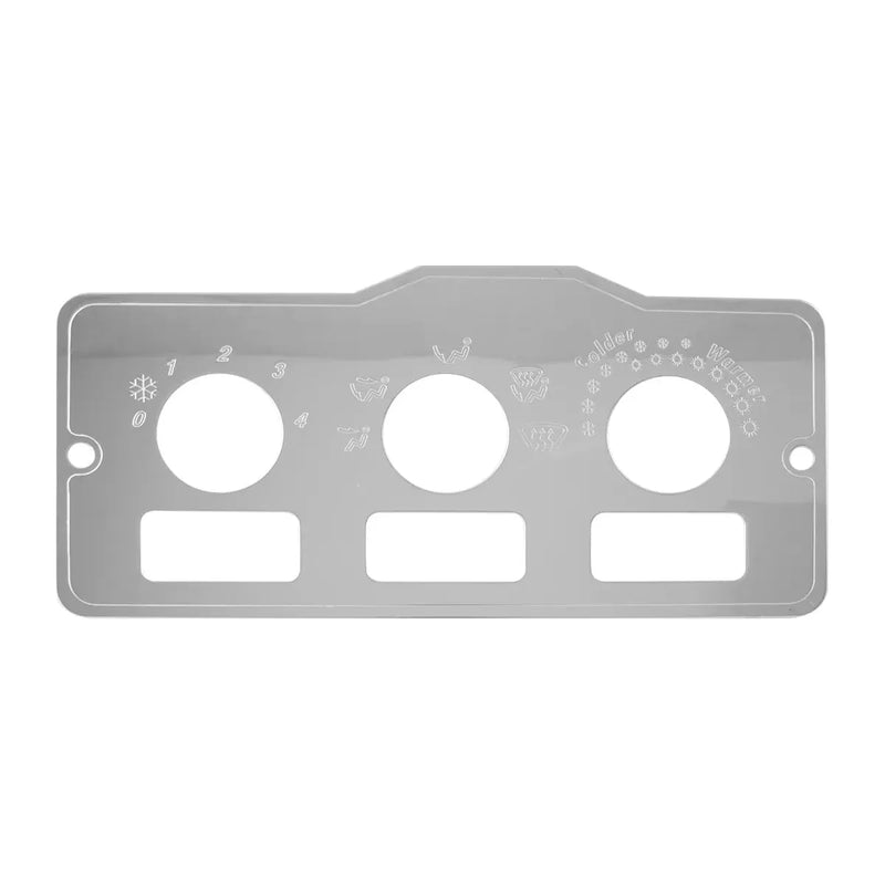 68322 AC Control Plate w/ 3 Switches for Peterbilt 370 Series 1995 & Later Dark Gray