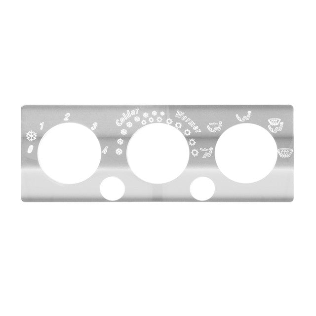 68326 SS 3 SWITCH AC/HEATER CONTROL PLATE FOR INTERNATIONAL Light Gray