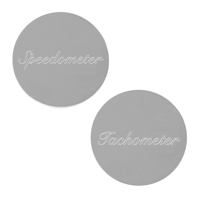 68350 Closeout item 1-5/8" S.S. GAUGE EMBLEM- SPEEDO & TACHOMETER FOR PETE Dark Gray