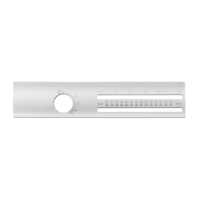 68405 CR. HEATER BEZEL, S.S. PLATE & SMALL DASH SCREW FOR FLT Light Gray