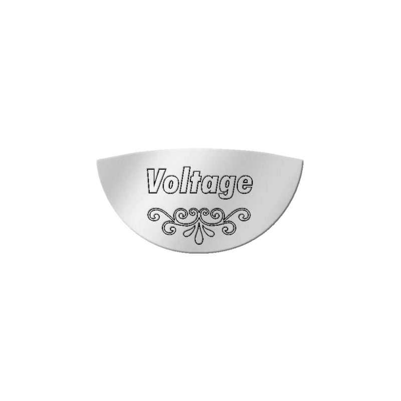 68444 SS VOLTAGE GAUGE EMBLEM FOR PETERBILT 370's & 359 #68444 Light Gray