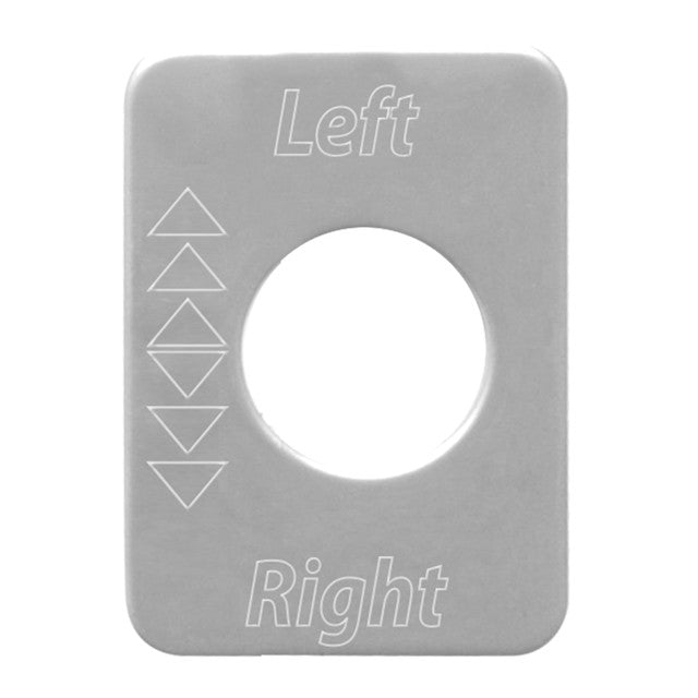 68471 (closeout)SS FUEL LEFT/RIGHT SWITCH PLATE FOR PETE 370's & 359 Dark Gray