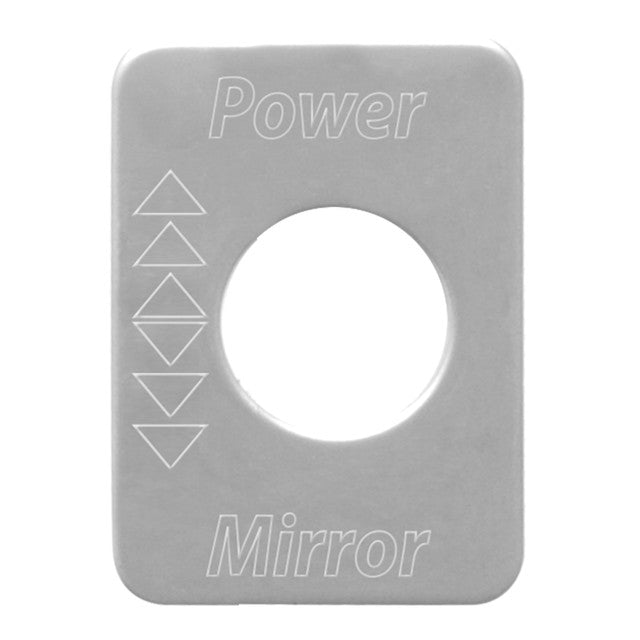68479 (closeout)SS POWER MIRROR SWITCH PLATE FOR PETERBILT 370's & 359 Dark Gray