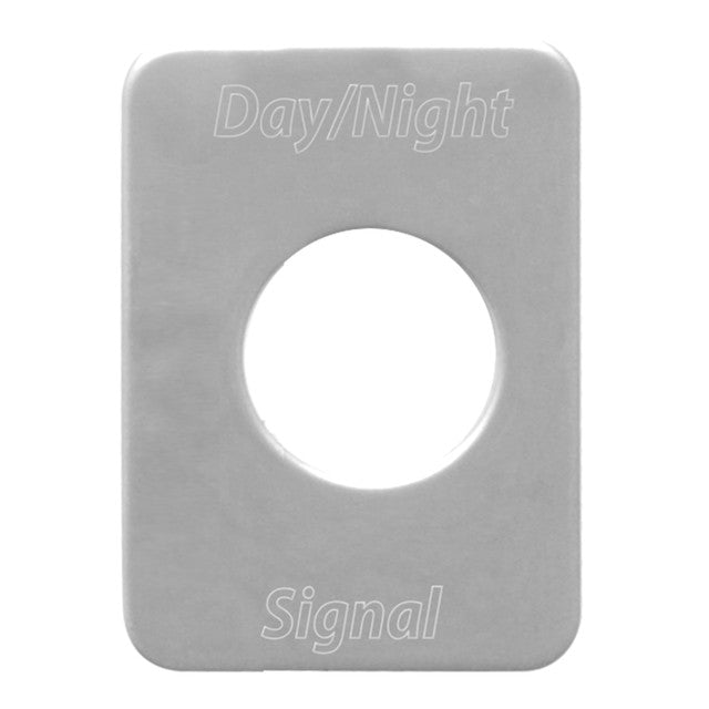 68482 (closeout) SS DAY/NIGHT SITCH PLATE FOR PETERBILT 370's & 3599 Dark Gray