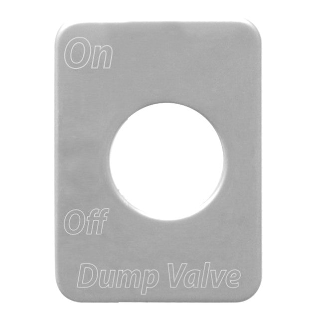 68484 (closeout) SS DUMP VALVE SWITCH PLATE FOR PETERBILT 370's & 359 Dark Gray