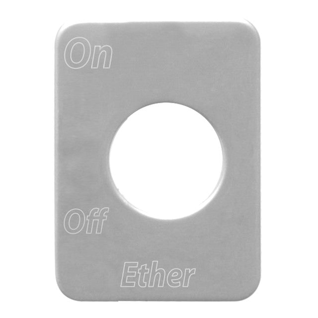 68485 (closeout) SS ETHER SWITCH PLATE FOR PETERBILT 370's & 359 Dark Gray