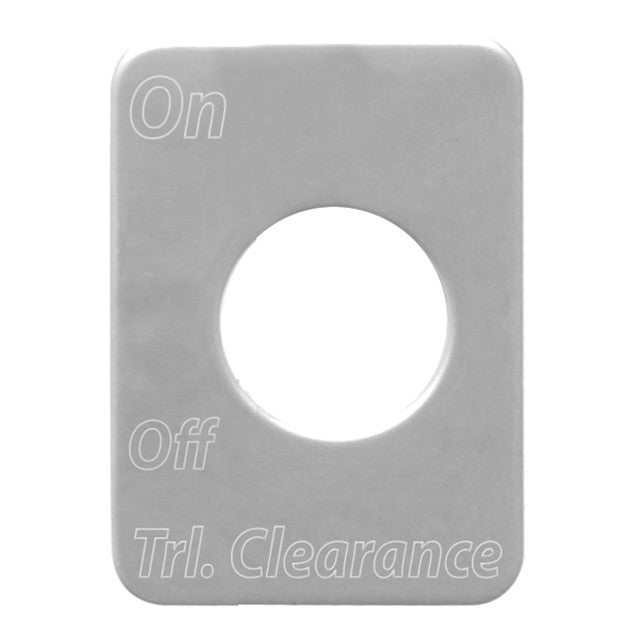 68487 (closeout) SS TRAILER CLEARANCE PLATE FOR PETERBILT 370's & 359 Dark Gray