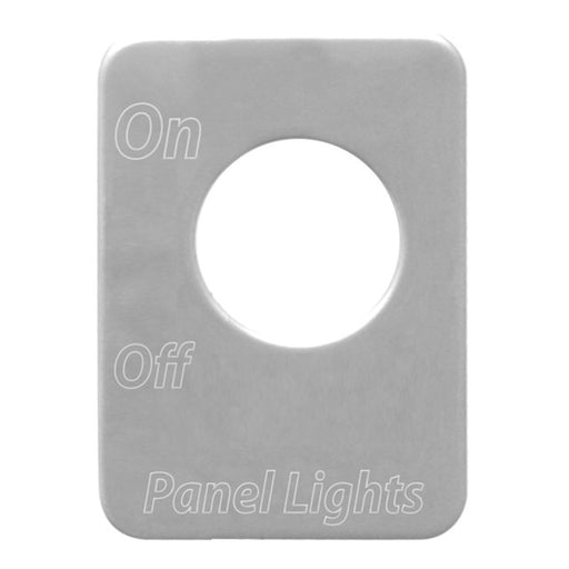 68493 (closeout) SS PANEL LIGHT SWITCH PLATE FOR PETERBILT 370's & 359 Dark Gray