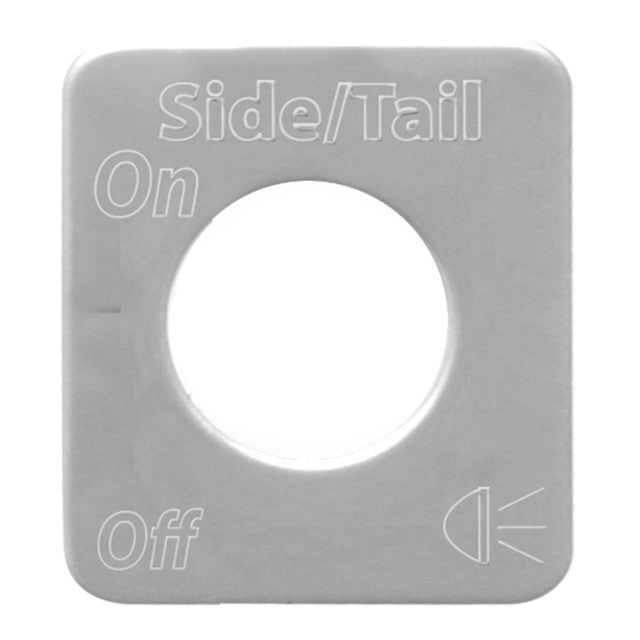 68520 (closeout) SS SIDE/TAIL SWITCH PLATE FOR KENWORTH Dark Gray